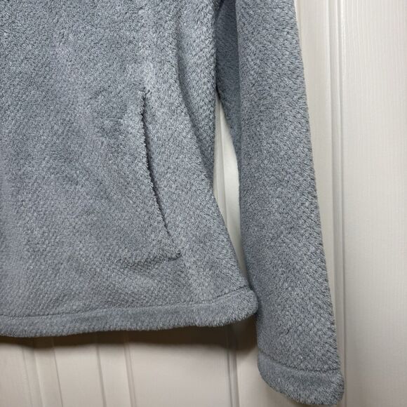 Patagonia Polartec Thermal Pro Gray w/Peach Trim 1/4 Snap Pocket Fleece Jacket M - Picture 4 of 7